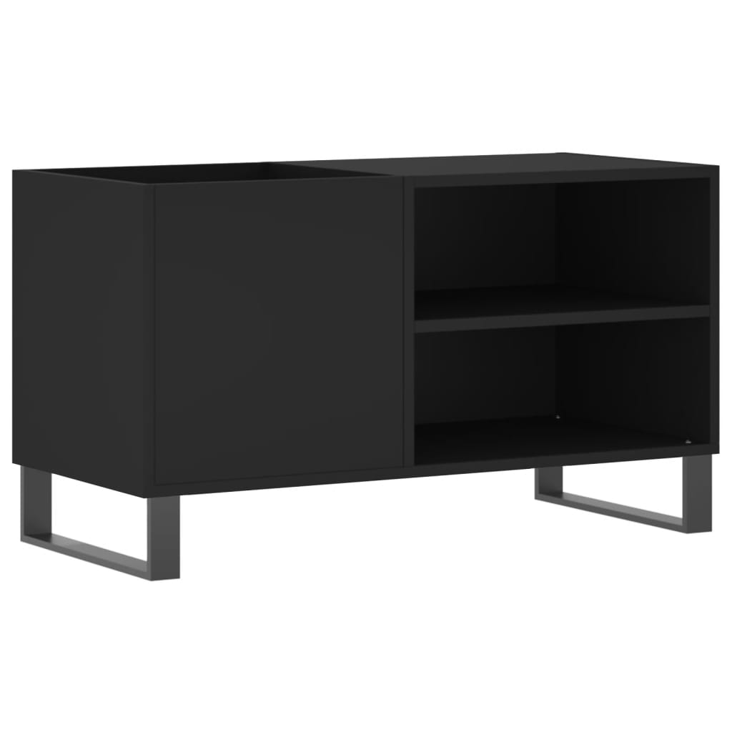 Platenkast 85x38x48 cm bewerkt hout zwart Cd- & dvd-kasten | Creëer jouw Trendy Thuis | Gratis bezorgd & Retour | Trendy.nl