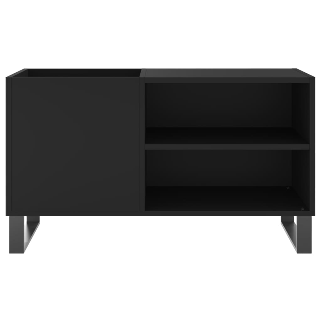 Platenkast 85x38x48 cm bewerkt hout zwart Cd- & dvd-kasten | Creëer jouw Trendy Thuis | Gratis bezorgd & Retour | Trendy.nl