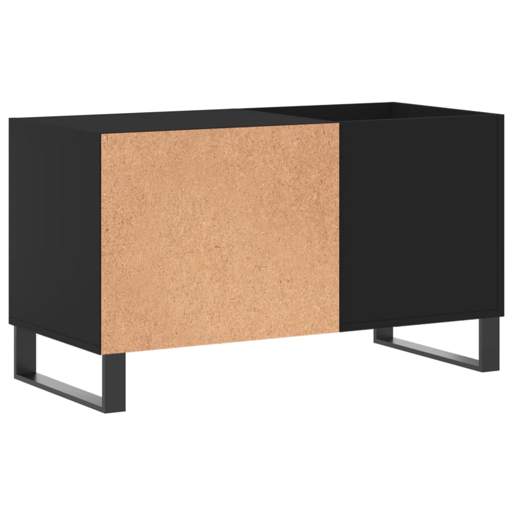 Platenkast 85x38x48 cm bewerkt hout zwart Cd- & dvd-kasten | Creëer jouw Trendy Thuis | Gratis bezorgd & Retour | Trendy.nl