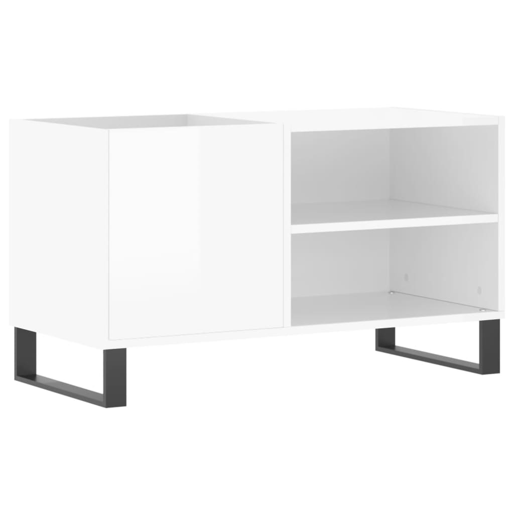 Platenkast 85x38x48 cm bewerkt hout hoogglans wit Cd- & dvd-kasten | Creëer jouw Trendy Thuis | Gratis bezorgd & Retour | Trendy.nl