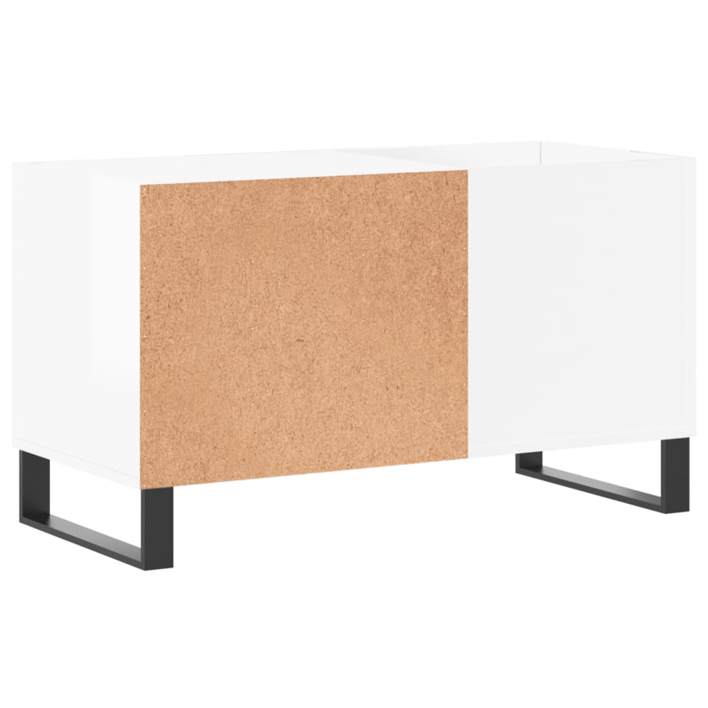 Platenkast 85x38x48 cm bewerkt hout hoogglans wit Cd- & dvd-kasten | Creëer jouw Trendy Thuis | Gratis bezorgd & Retour | Trendy.nl