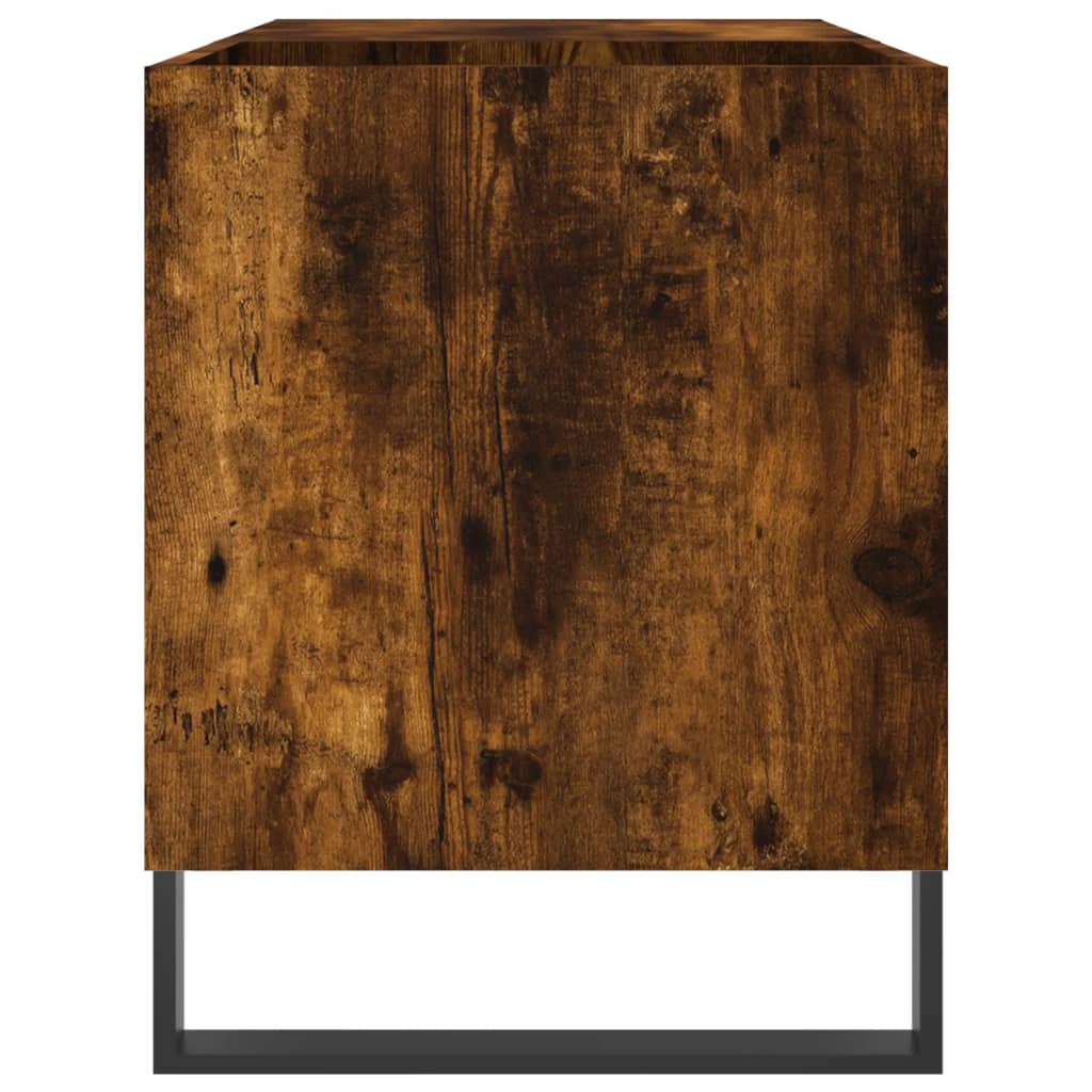 Platenkast 85x38x48 cm bewerkt hout gerookt eikenkleurig Cd- & dvd-kasten | Creëer jouw Trendy Thuis | Gratis bezorgd & Retour | Trendy.nl