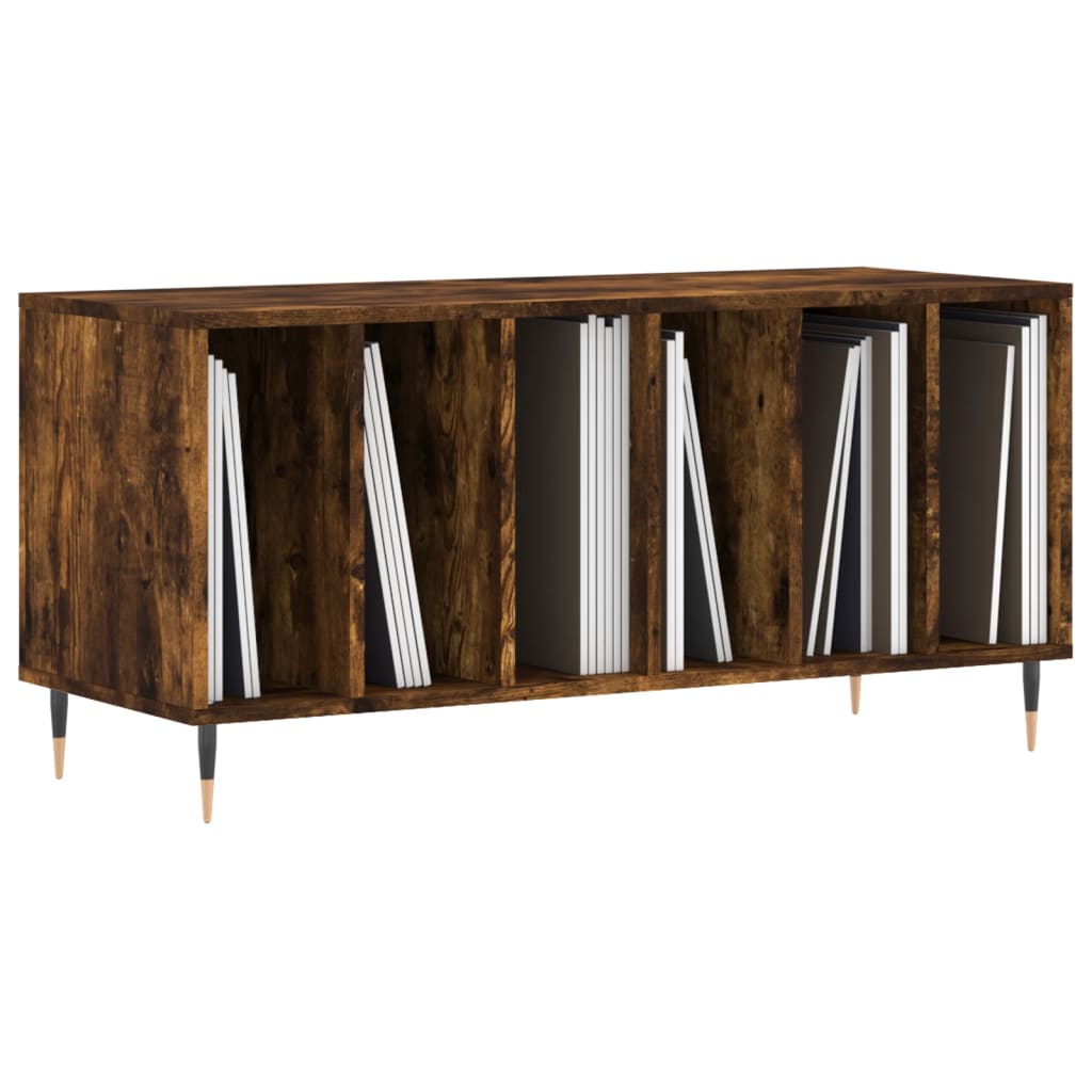 Platenkast 100x38x48 cm bewerkt hout gerookt eikenkleurig Cd- & dvd-kasten | Creëer jouw Trendy Thuis | Gratis bezorgd & Retour | Trendy.nl