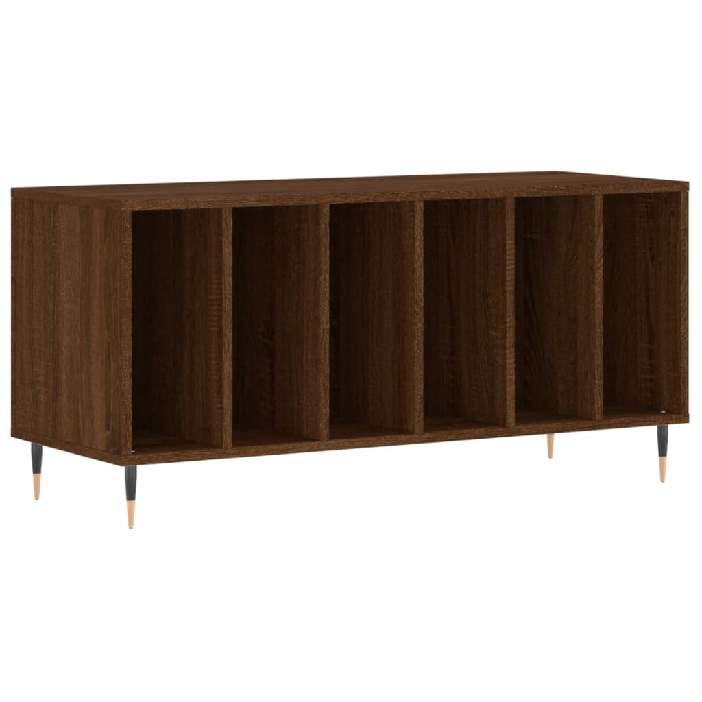 Platenkast 100x38x48 cm bewerkt hout bruin eikenkleur Cd- & dvd-kasten | Creëer jouw Trendy Thuis | Gratis bezorgd & Retour | Trendy.nl