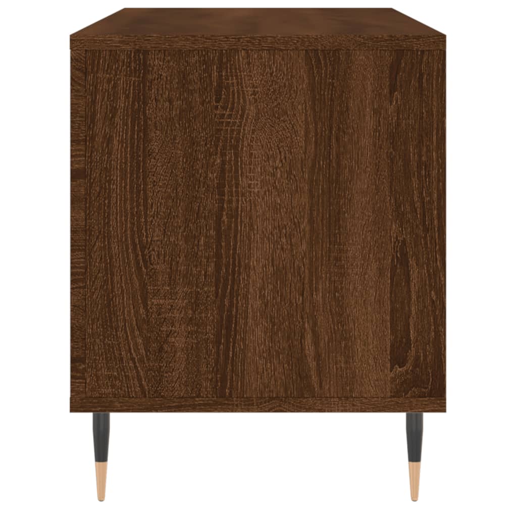 Platenkast 100x38x48 cm bewerkt hout bruin eikenkleur Cd- & dvd-kasten | Creëer jouw Trendy Thuis | Gratis bezorgd & Retour | Trendy.nl