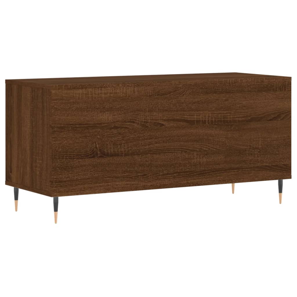 Platenkast 100x38x48 cm bewerkt hout bruin eikenkleur Cd- & dvd-kasten | Creëer jouw Trendy Thuis | Gratis bezorgd & Retour | Trendy.nl