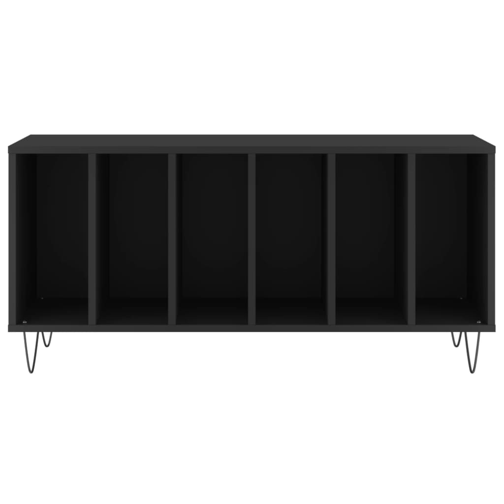 Platenkast 100x38x48 cm bewerkt hout zwart Cd- & dvd-kasten | Creëer jouw Trendy Thuis | Gratis bezorgd & Retour | Trendy.nl