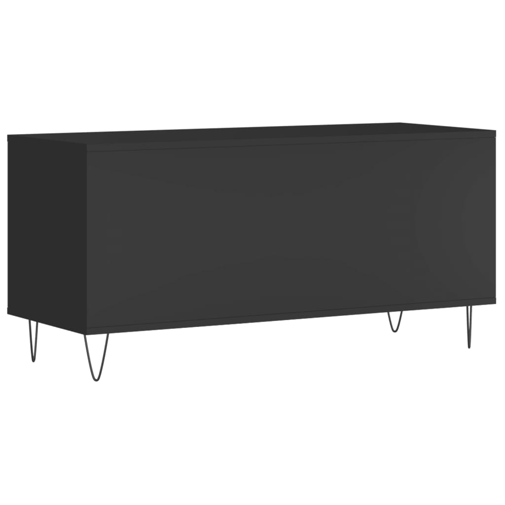 Platenkast 100x38x48 cm bewerkt hout zwart Cd- & dvd-kasten | Creëer jouw Trendy Thuis | Gratis bezorgd & Retour | Trendy.nl