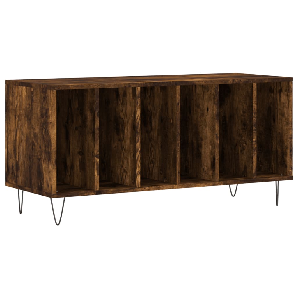 Platenkast 100x38x48 cm bewerkt hout gerookt eikenkleurig Cd- & dvd-kasten | Creëer jouw Trendy Thuis | Gratis bezorgd & Retour | Trendy.nl