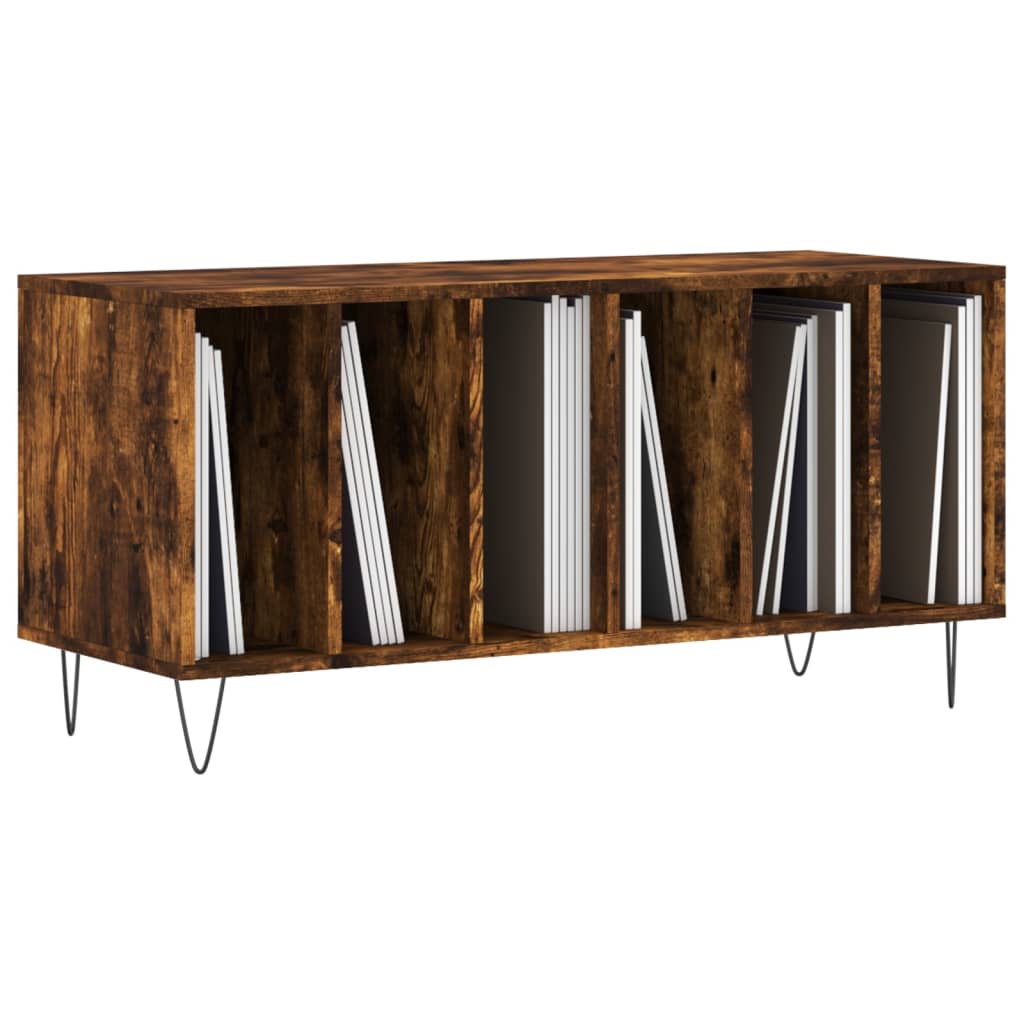 Platenkast 100x38x48 cm bewerkt hout gerookt eikenkleurig Cd- & dvd-kasten | Creëer jouw Trendy Thuis | Gratis bezorgd & Retour | Trendy.nl