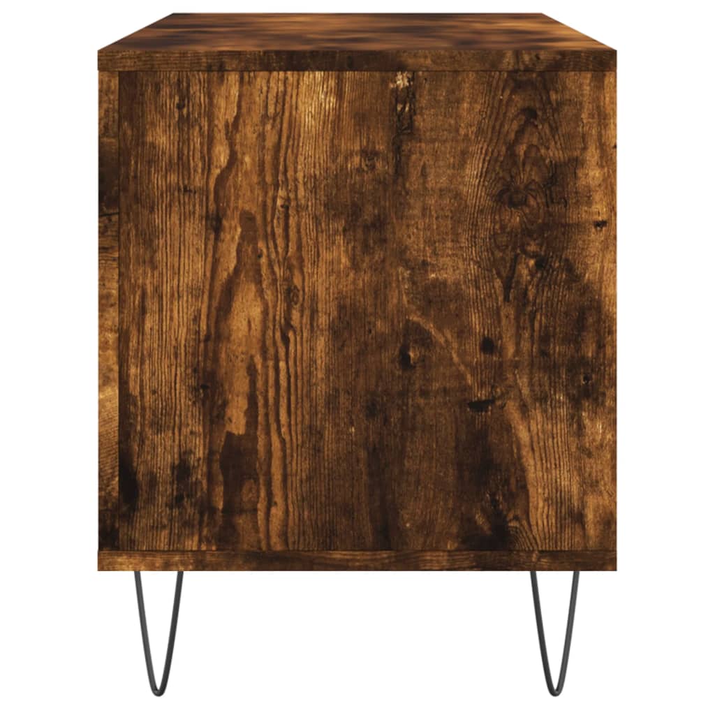 Platenkast 100x38x48 cm bewerkt hout gerookt eikenkleurig Cd- & dvd-kasten | Creëer jouw Trendy Thuis | Gratis bezorgd & Retour | Trendy.nl