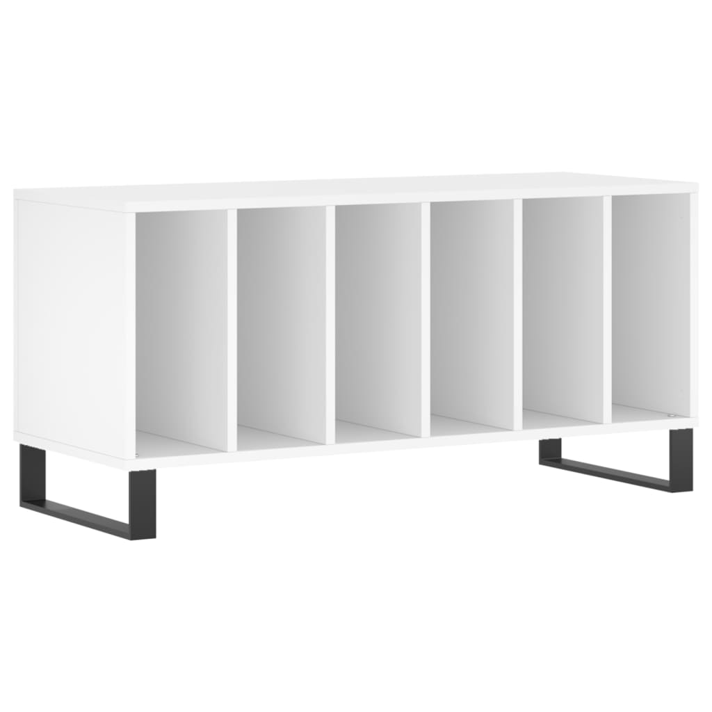 Platenkast 100x38x48 cm bewerkt hout wit Cd- & dvd-kasten | Creëer jouw Trendy Thuis | Gratis bezorgd & Retour | Trendy.nl