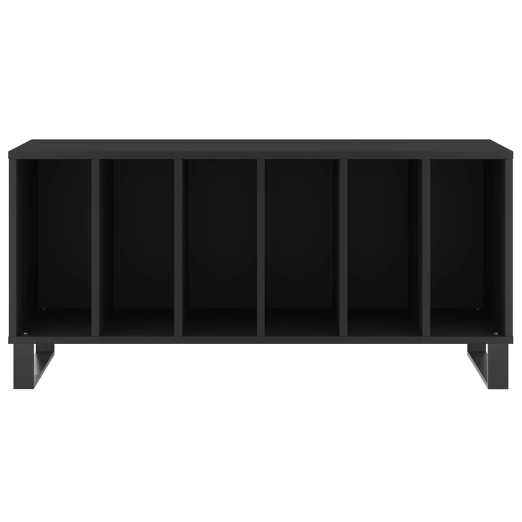 Platenkast 100x38x48 cm bewerkt hout zwart Cd- & dvd-kasten | Creëer jouw Trendy Thuis | Gratis bezorgd & Retour | Trendy.nl