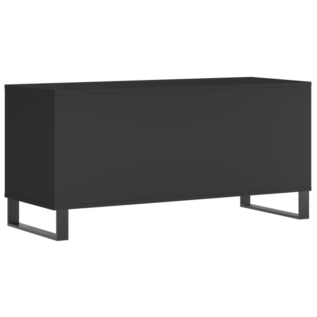 Platenkast 100x38x48 cm bewerkt hout zwart Cd- & dvd-kasten | Creëer jouw Trendy Thuis | Gratis bezorgd & Retour | Trendy.nl