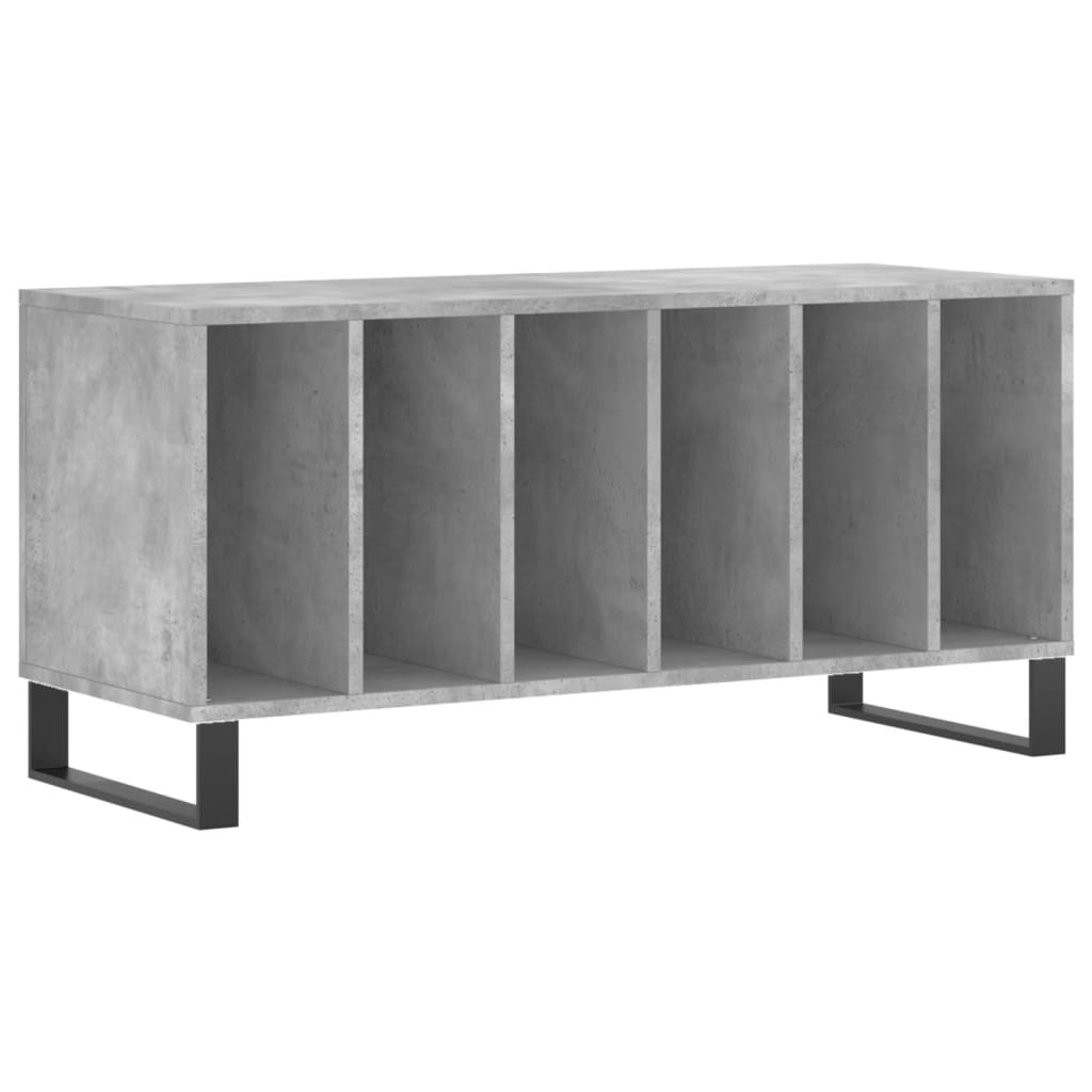 Platenkast 100x38x48 cm bewerkt hout betongrijs Cd- & dvd-kasten | Creëer jouw Trendy Thuis | Gratis bezorgd & Retour | Trendy.nl