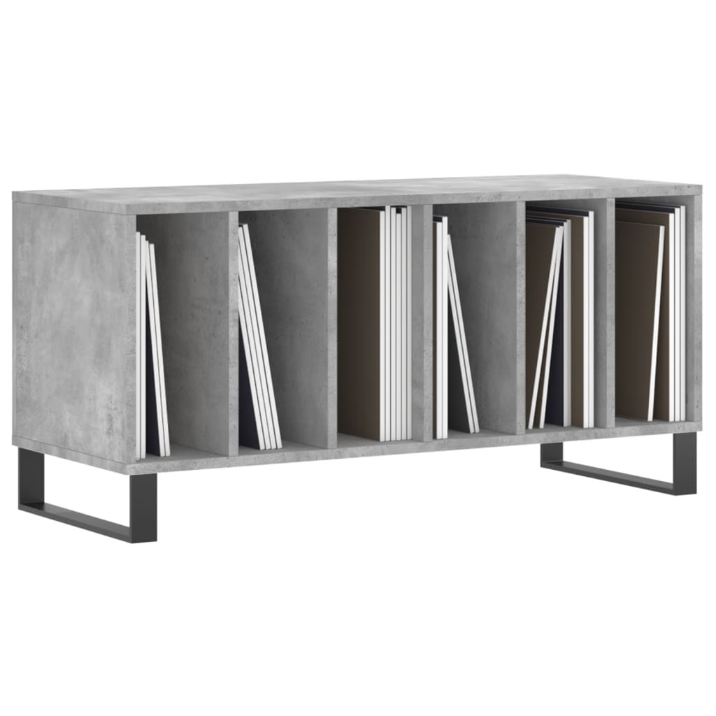 Platenkast 100x38x48 cm bewerkt hout betongrijs Cd- & dvd-kasten | Creëer jouw Trendy Thuis | Gratis bezorgd & Retour | Trendy.nl