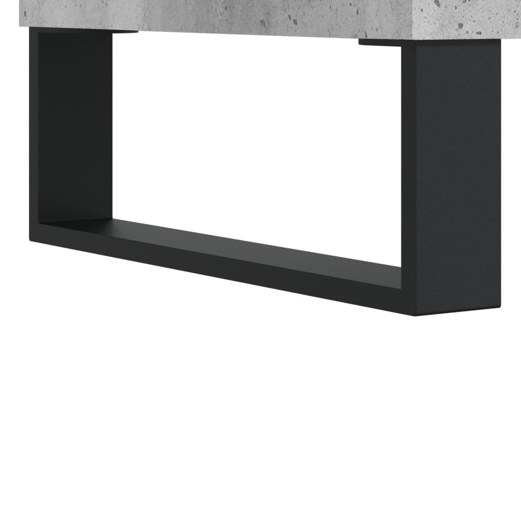 Platenkast 100x38x48 cm bewerkt hout betongrijs Cd- & dvd-kasten | Creëer jouw Trendy Thuis | Gratis bezorgd & Retour | Trendy.nl