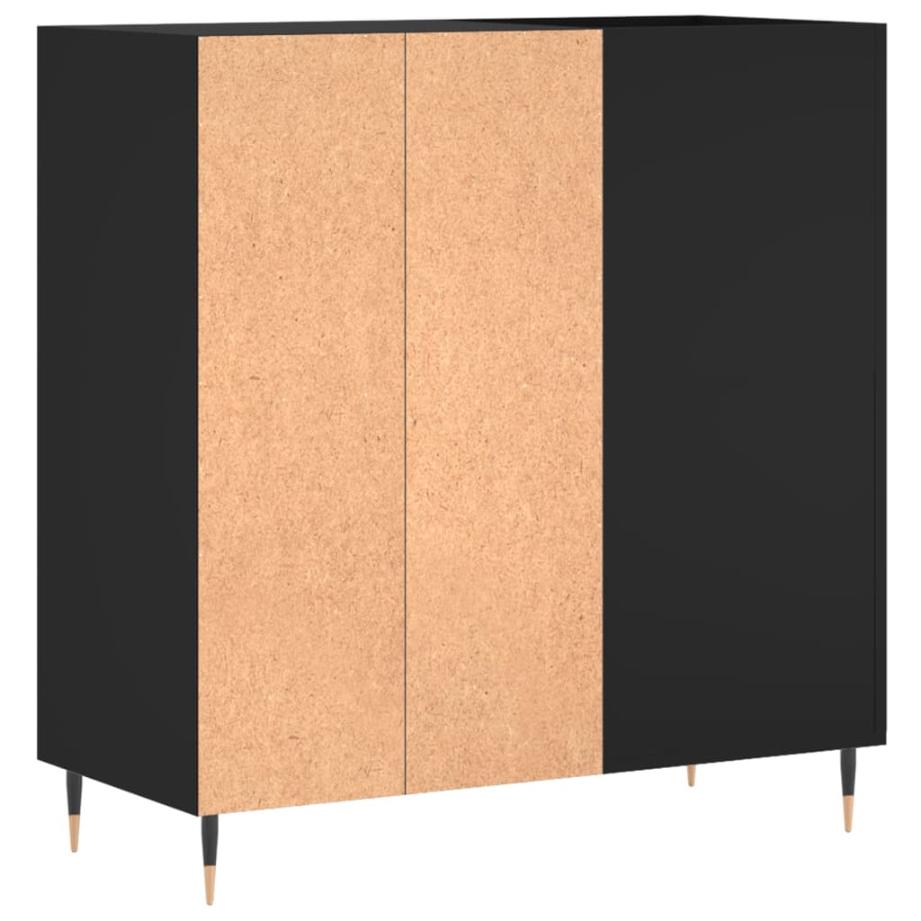 Platenkast 84,5x38x89 cm bewerkt hout zwart Cd- & dvd-kasten | Creëer jouw Trendy Thuis | Gratis bezorgd & Retour | Trendy.nl