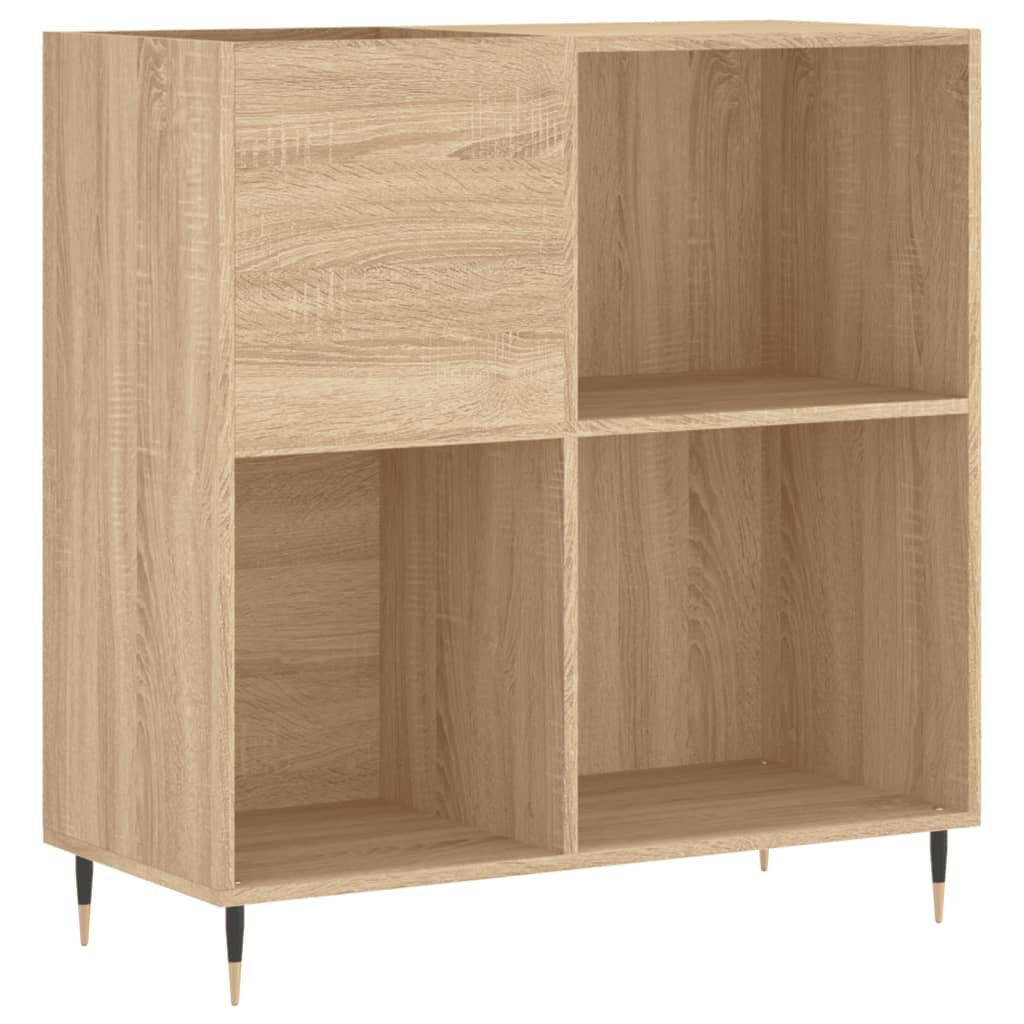 Platenkast 84,5x38x89 cm bewerkt hout sonoma eikenkleurig Cd- & dvd-kasten | Creëer jouw Trendy Thuis | Gratis bezorgd & Retour | Trendy.nl