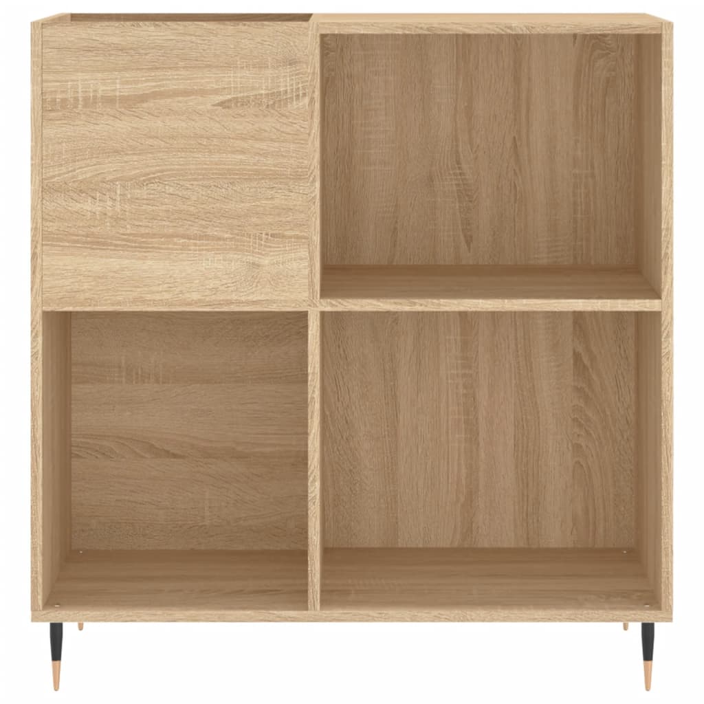 Platenkast 84,5x38x89 cm bewerkt hout sonoma eikenkleurig Cd- & dvd-kasten | Creëer jouw Trendy Thuis | Gratis bezorgd & Retour | Trendy.nl