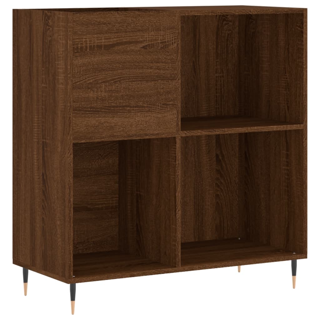 Platenkast 84,5x38x89 cm bewerkt hout bruin eikenkleur Cd- & dvd-kasten | Creëer jouw Trendy Thuis | Gratis bezorgd & Retour | Trendy.nl