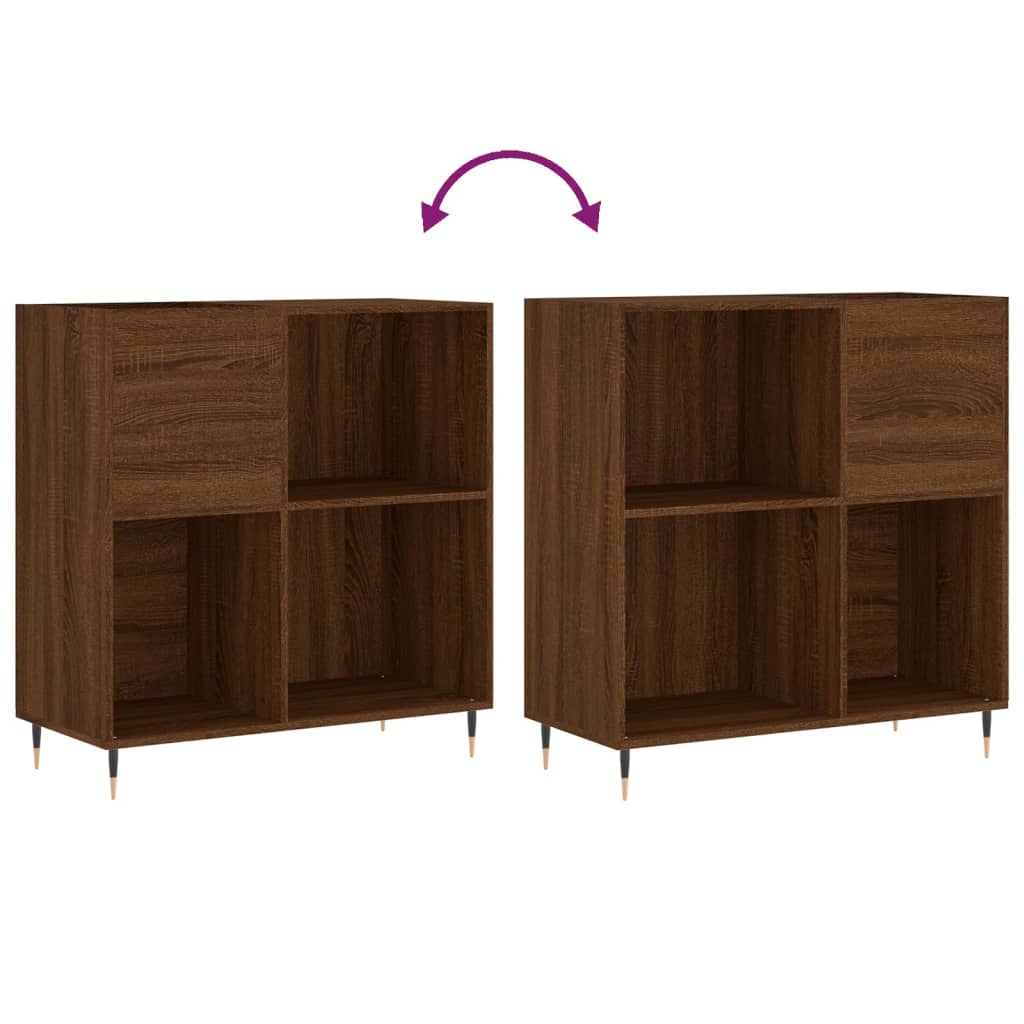 Platenkast 84,5x38x89 cm bewerkt hout bruin eikenkleur Cd- & dvd-kasten | Creëer jouw Trendy Thuis | Gratis bezorgd & Retour | Trendy.nl