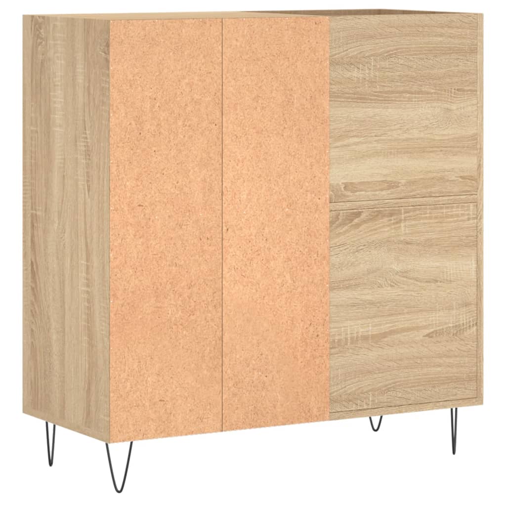 Platenkast 84,5x38x89 cm bewerkt hout sonoma eikenkleurig Cd- & dvd-kasten | Creëer jouw Trendy Thuis | Gratis bezorgd & Retour | Trendy.nl