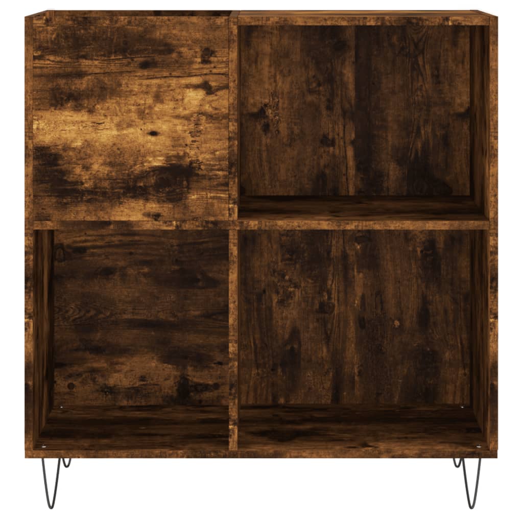 Platenkast 84,5x38x89 cm bewerkt hout gerookt eikenkleurig Cd- & dvd-kasten | Creëer jouw Trendy Thuis | Gratis bezorgd & Retour | Trendy.nl