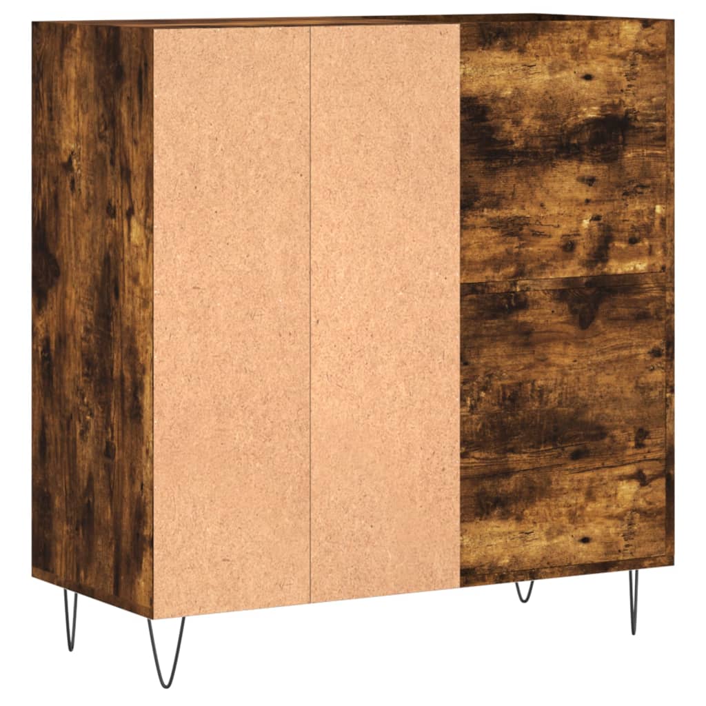 Platenkast 84,5x38x89 cm bewerkt hout gerookt eikenkleurig Cd- & dvd-kasten | Creëer jouw Trendy Thuis | Gratis bezorgd & Retour | Trendy.nl