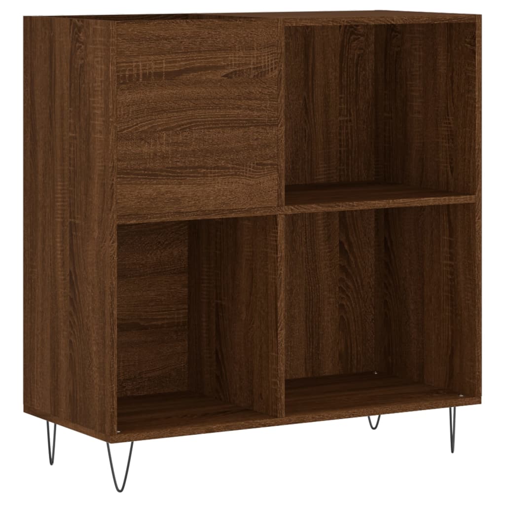 Platenkast 84,5x38x89 cm bewerkt hout bruin eikenkleur Cd- & dvd-kasten | Creëer jouw Trendy Thuis | Gratis bezorgd & Retour | Trendy.nl