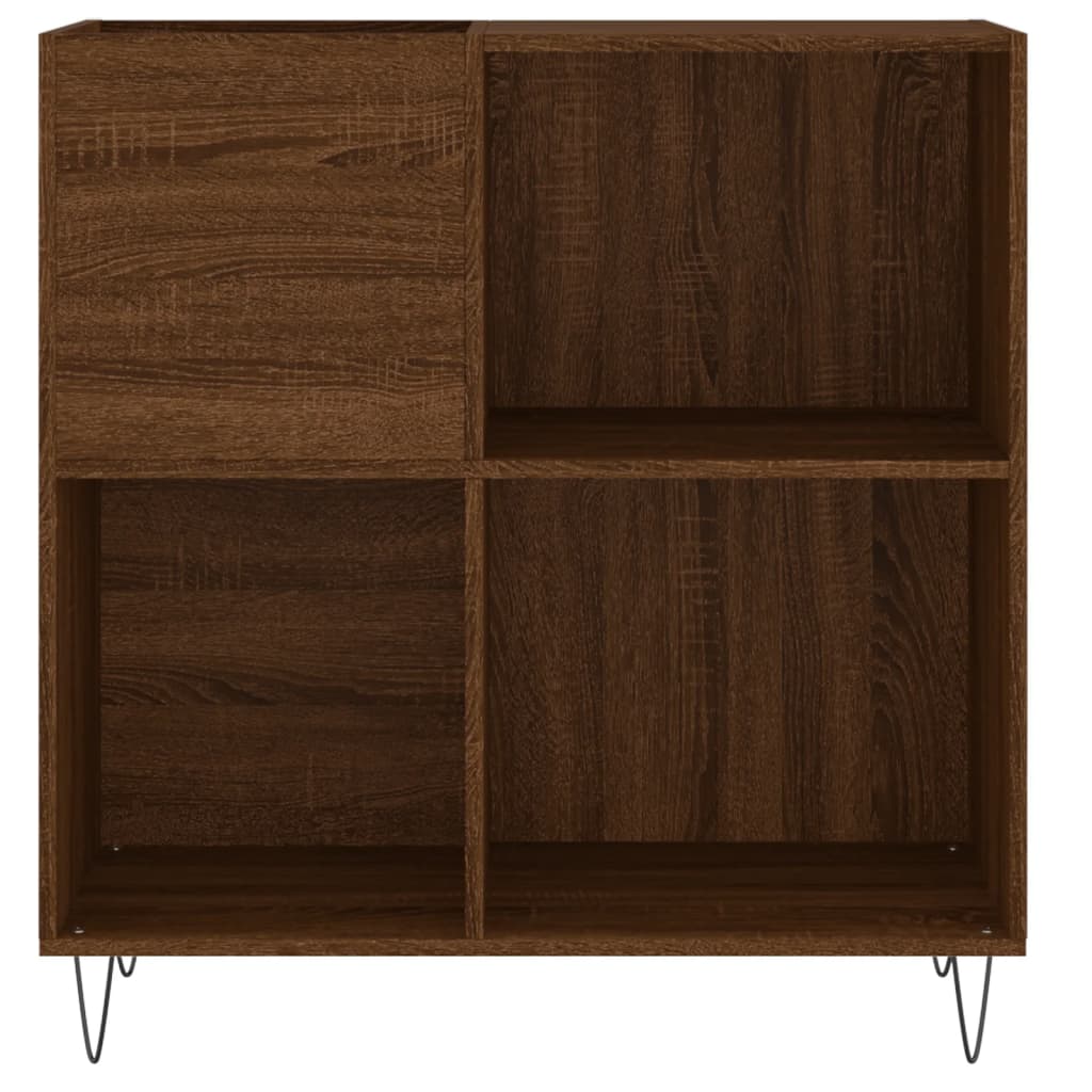 Platenkast 84,5x38x89 cm bewerkt hout bruin eikenkleur Cd- & dvd-kasten | Creëer jouw Trendy Thuis | Gratis bezorgd & Retour | Trendy.nl