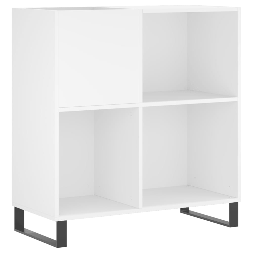 Platenkast 84,5x38x89 cm bewerkt hout wit Cd- & dvd-kasten | Creëer jouw Trendy Thuis | Gratis bezorgd & Retour | Trendy.nl