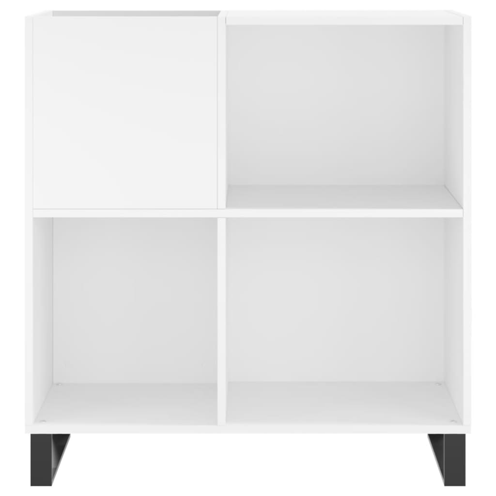 Platenkast 84,5x38x89 cm bewerkt hout wit Cd- & dvd-kasten | Creëer jouw Trendy Thuis | Gratis bezorgd & Retour | Trendy.nl