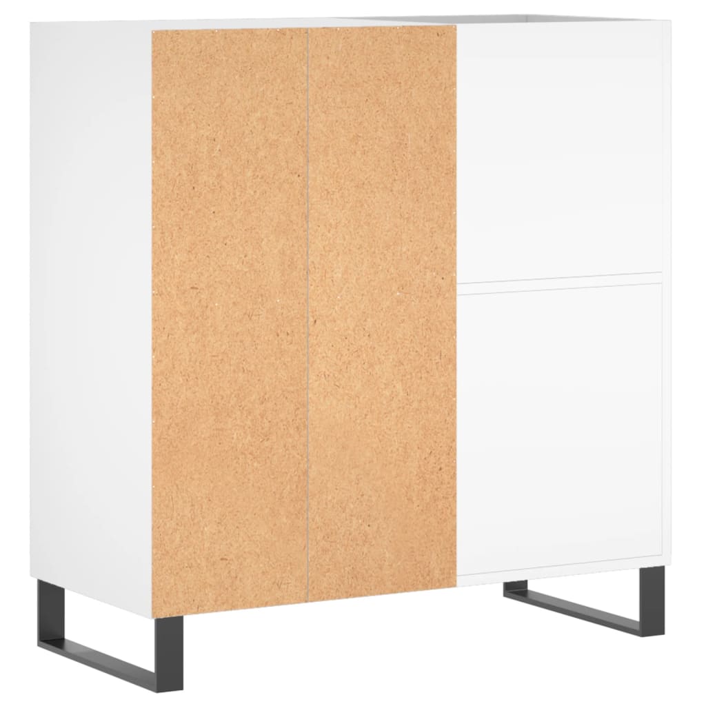 Platenkast 84,5x38x89 cm bewerkt hout wit Cd- & dvd-kasten | Creëer jouw Trendy Thuis | Gratis bezorgd & Retour | Trendy.nl