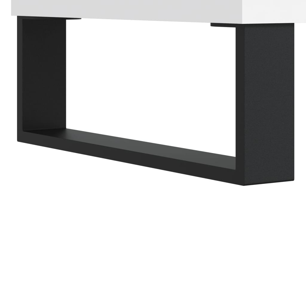 Platenkast 84,5x38x89 cm bewerkt hout wit Cd- & dvd-kasten | Creëer jouw Trendy Thuis | Gratis bezorgd & Retour | Trendy.nl