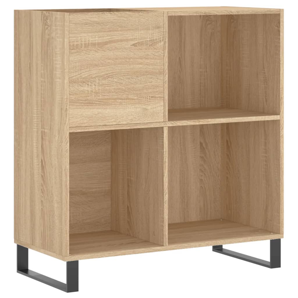 Platenkast 84,5x38x89 cm bewerkt hout sonoma eikenkleurig Cd- & dvd-kasten | Creëer jouw Trendy Thuis | Gratis bezorgd & Retour | Trendy.nl