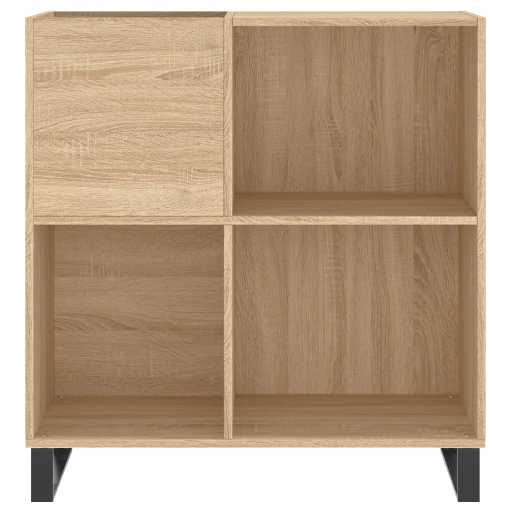 Platenkast 84,5x38x89 cm bewerkt hout sonoma eikenkleurig Cd- & dvd-kasten | Creëer jouw Trendy Thuis | Gratis bezorgd & Retour | Trendy.nl