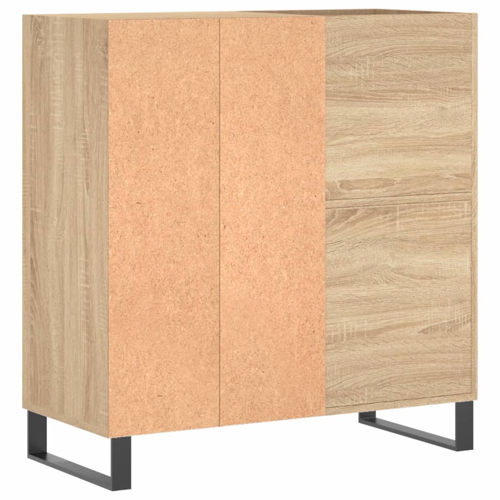 Platenkast 84,5x38x89 cm bewerkt hout sonoma eikenkleurig Cd- & dvd-kasten | Creëer jouw Trendy Thuis | Gratis bezorgd & Retour | Trendy.nl