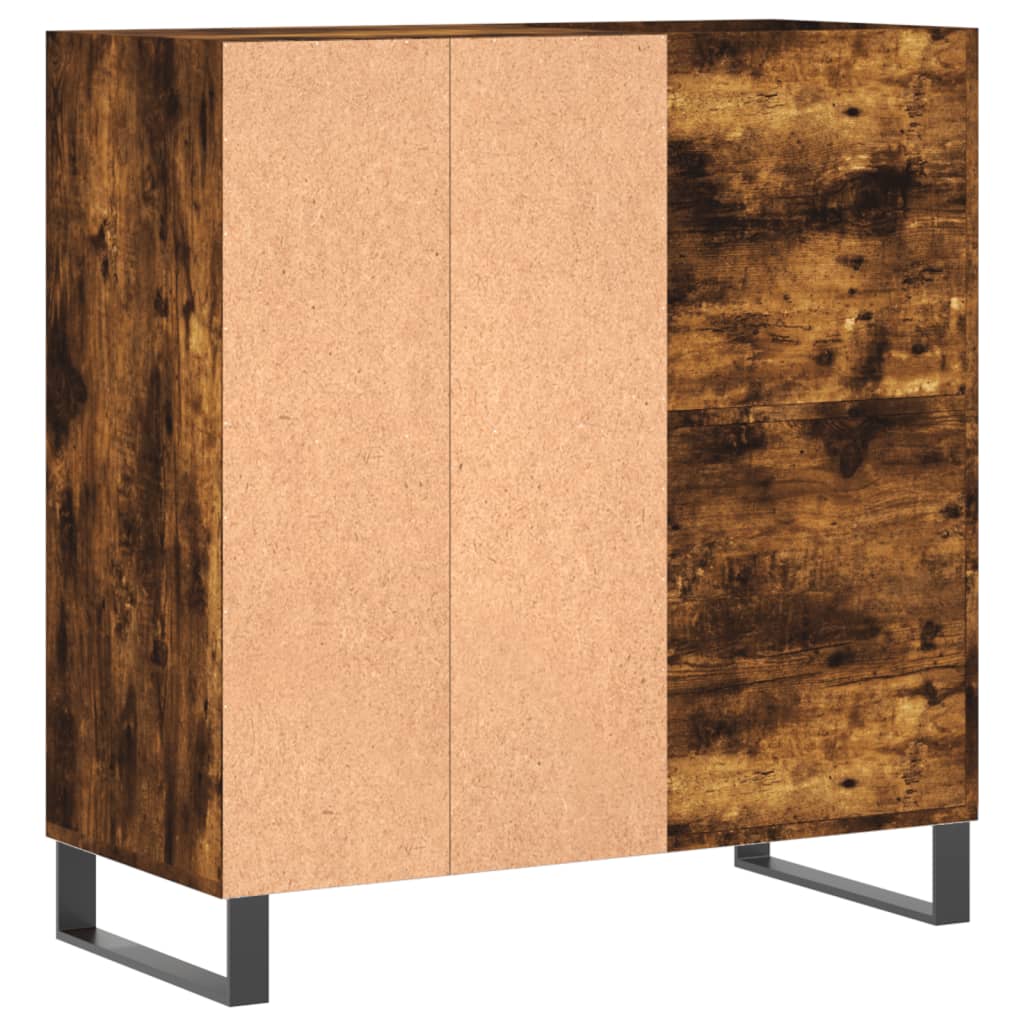 Platenkast 84,5x38x89 cm bewerkt hout gerookt eikenkleurig Cd- & dvd-kasten | Creëer jouw Trendy Thuis | Gratis bezorgd & Retour | Trendy.nl