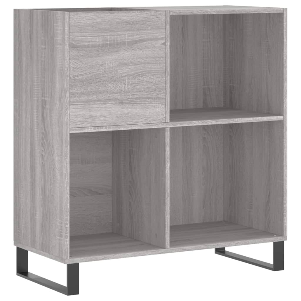 Platenkast 84,5x38x89 cm bewerkt hout grijs sonoma eikenkleurig Cd- & dvd-kasten | Creëer jouw Trendy Thuis | Gratis bezorgd & Retour | Trendy.nl