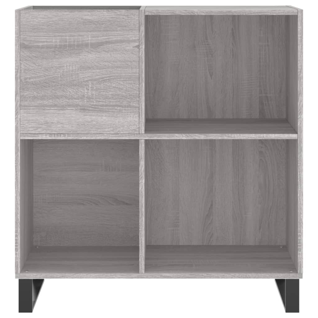 Platenkast 84,5x38x89 cm bewerkt hout grijs sonoma eikenkleurig Cd- & dvd-kasten | Creëer jouw Trendy Thuis | Gratis bezorgd & Retour | Trendy.nl