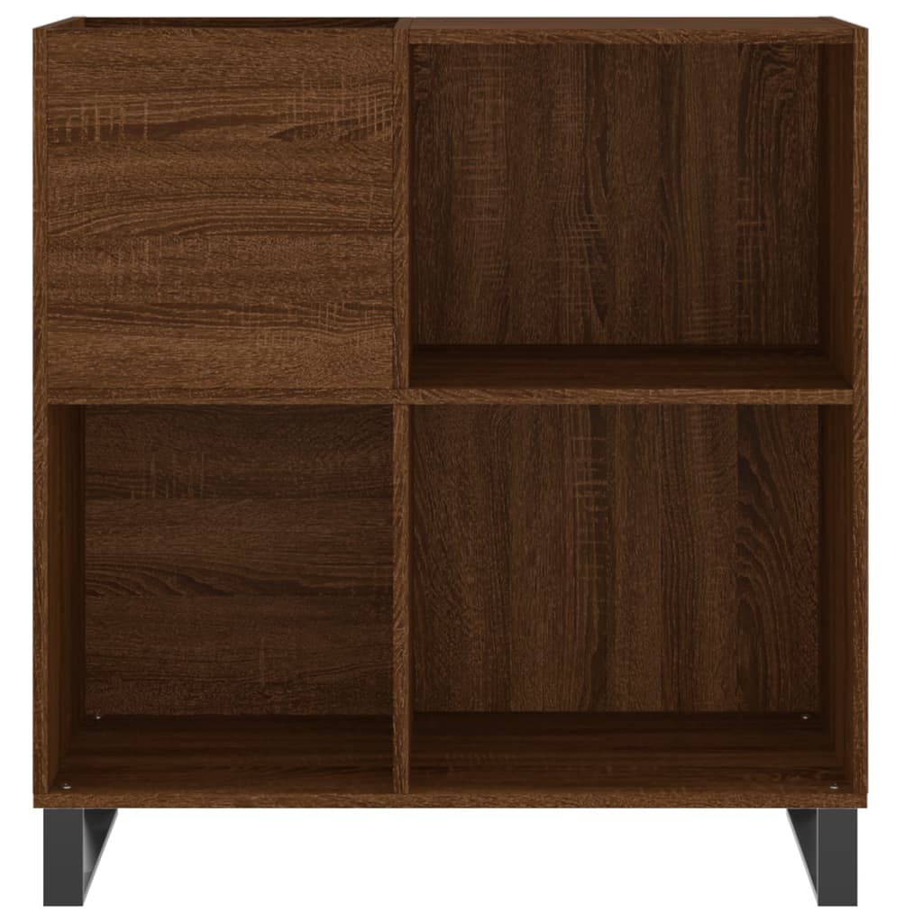 Platenkast 84,5x38x89 cm bewerkt hout bruin eikenkleur Cd- & dvd-kasten | Creëer jouw Trendy Thuis | Gratis bezorgd & Retour | Trendy.nl