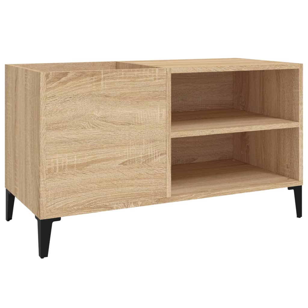 Platenkast 84,5x38x48 cm bewerkt hout sonoma eikenkleurig Cd- & dvd-kasten | Creëer jouw Trendy Thuis | Gratis bezorgd & Retour | Trendy.nl