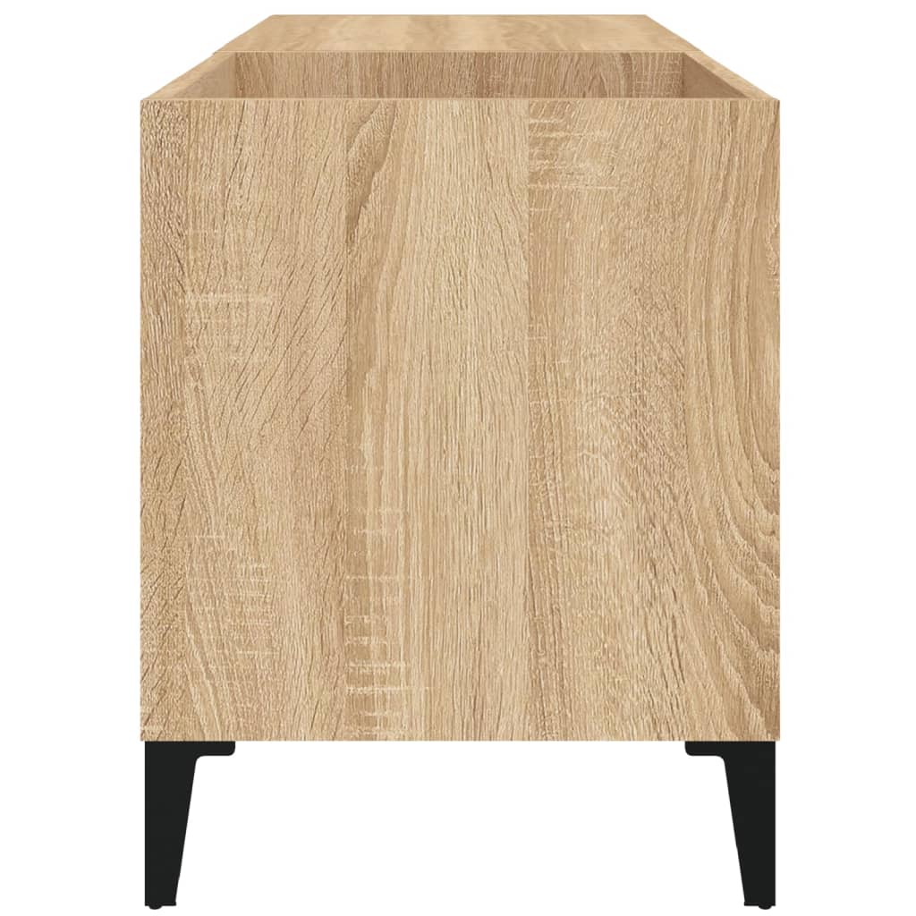 Platenkast 84,5x38x48 cm bewerkt hout sonoma eikenkleurig Cd- & dvd-kasten | Creëer jouw Trendy Thuis | Gratis bezorgd & Retour | Trendy.nl