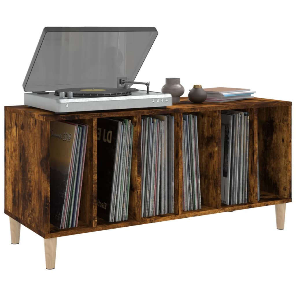 Platenkast 100x38x48 cm bewerkt hout gerookt eikenkleurig Cd- & dvd-kasten | Creëer jouw Trendy Thuis | Gratis bezorgd & Retour | Trendy.nl