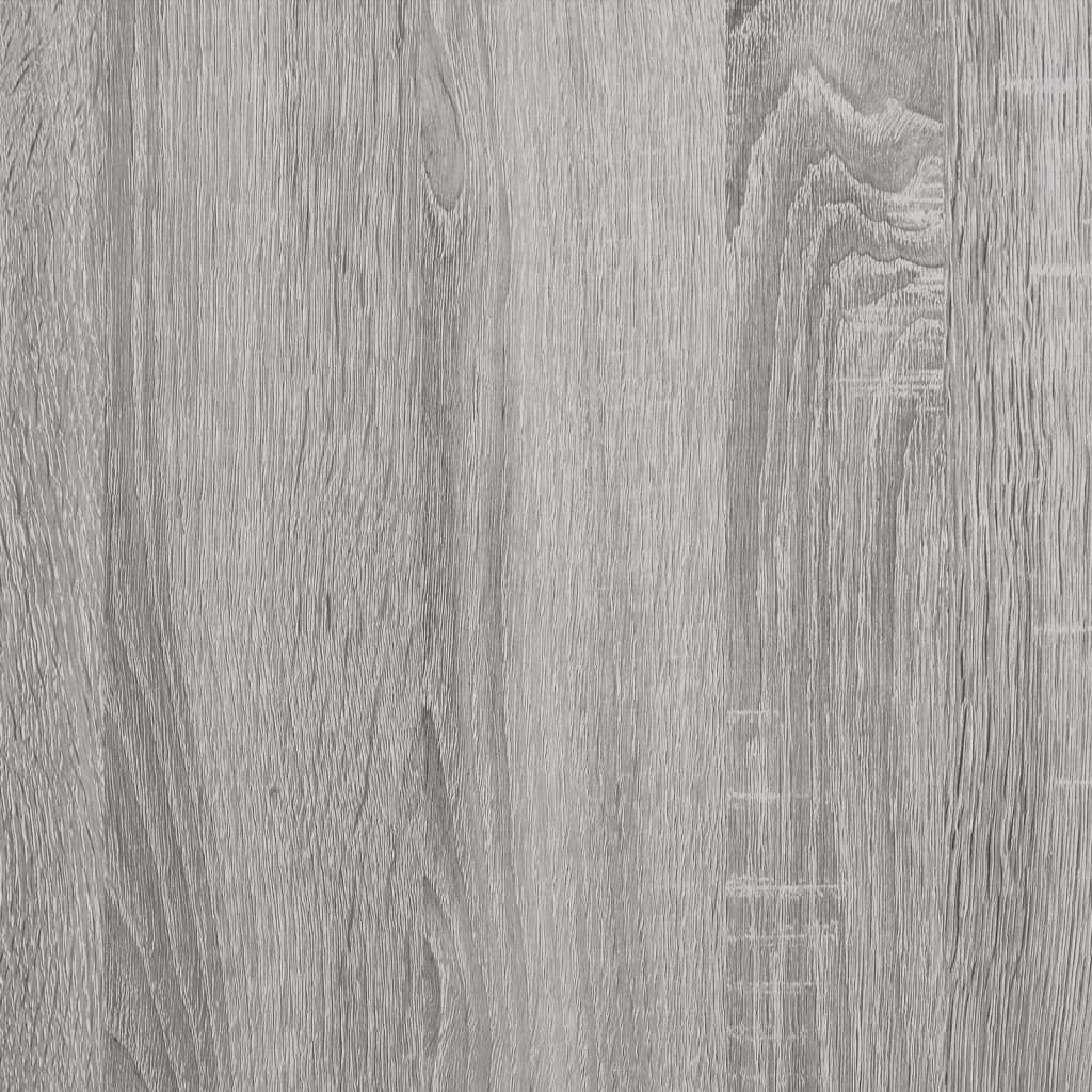 Platenkast 100x38x48 cm bewerkt hout grijs sonoma eikenkleurig
