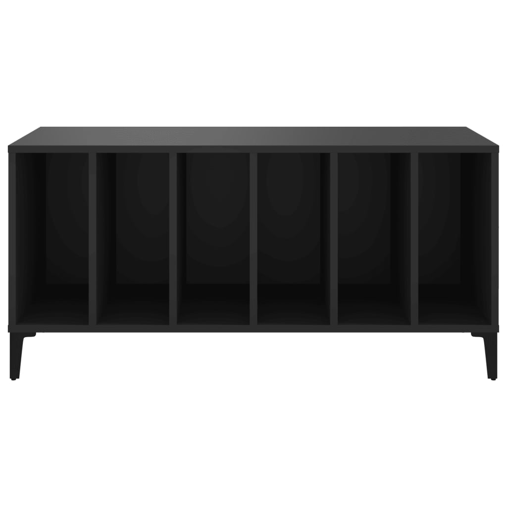 Platenkast 100x38x48 cm bewerkt hout zwart Cd- & dvd-kasten | Creëer jouw Trendy Thuis | Gratis bezorgd & Retour | Trendy.nl