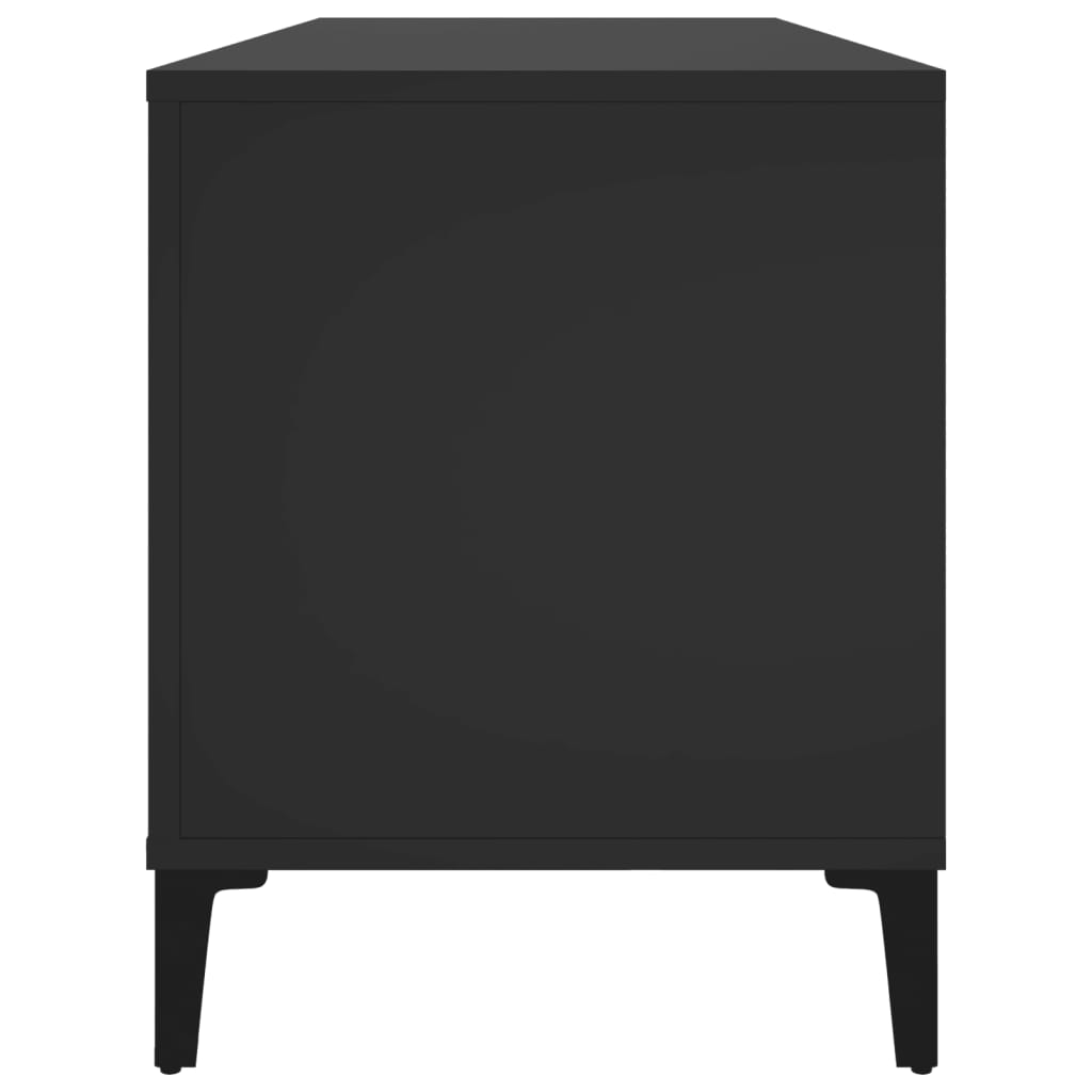 Platenkast 100x38x48 cm bewerkt hout zwart Cd- & dvd-kasten | Creëer jouw Trendy Thuis | Gratis bezorgd & Retour | Trendy.nl