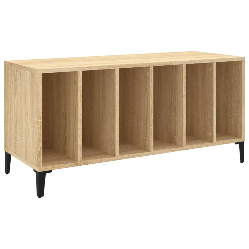 Platenkast 100x38x48 cm bewerkt hout sonoma eikenkleurig Cd- & dvd-kasten | Creëer jouw Trendy Thuis | Gratis bezorgd & Retour | Trendy.nl