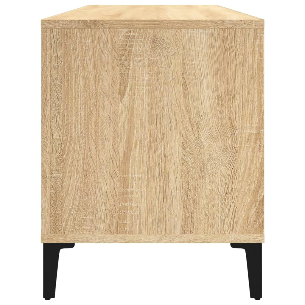 Platenkast 100x38x48 cm bewerkt hout sonoma eikenkleurig Cd- & dvd-kasten | Creëer jouw Trendy Thuis | Gratis bezorgd & Retour | Trendy.nl